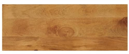 QUAHEAS Solid Mango Wood Table Top 70x20x3.8 cm, Rectangular Replacement Desk Top with Oak Finish, Rustic Furniture Surface for Home, Restaurant, or Workbench