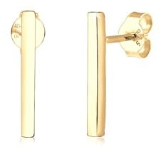 Elli Ohrringe Damen Stab Geo Minimal in 925 Sterling Silber vergoldet