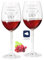 laser-diele Leonardo Weingläser mit Gravur - Tauben & Ringe - Personalisiert mit Namen und Datum - Hochzeitsgeschenk für das Brautpaar - 460ml Rotwein