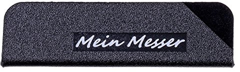 GRÄWE Klingenschutz 10 × 3 cm - Messer-Schutzhülle aus Kunststoff mit Samt-Beschichtung innen, schwarz