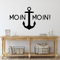 GRAZDesign Wandtattoo Moin Moin mit Anker Wohnzimmer Flur Diele selbstklebend - 88x50cm / 070 schwarz
