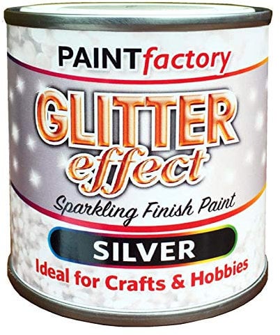 Glitter Effect Sparkling Finish Paint 'Silver' Ideal for Crafts and Hobbies