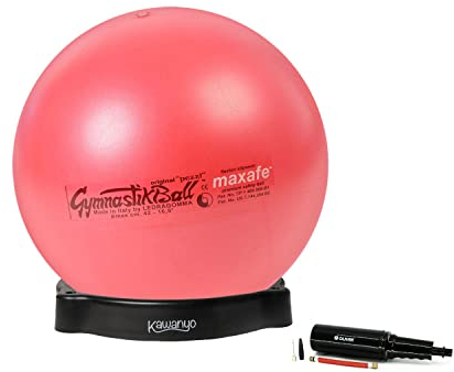 Original Pezziball MAXAFE 75 cm rot m. Ballschale & Pumpe Kombi Gymnastikball