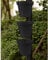 GEEZY Drain Pipe Flower Pot - Set of 3 Innovative Hanging Plant Pot for Outdoor Use, Fits 99% Pipes, Weatherproof Plastic Planter, Clever Design for Flowers & Salads, Black, 3kg Capacity