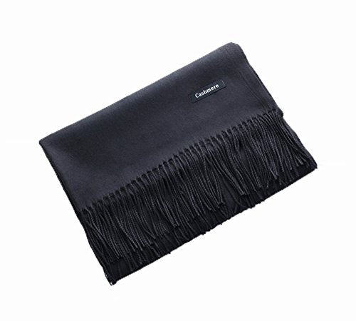 Cashmere Luxuriöser Schal aus superweicher Wollmischung, Schwarz