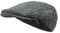 Borges & Scott Nevis Schirmmütze – Schiebermütze aus 100% handgewebter Wolle - Harris Tweed - wasserabweisend - Holzkohle Fischgrätenmuster 60cm