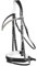 HORZE Trensenzaum Grayson, anatomisches Zaumzeug, Leder Trense für Dressur mit Glitzer, Schwarz, C