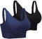 iClosam Sport BH Damen Ohne Bügel Bustier Spitzen für Frauen Bra Mit Polstern Atmungsaktiv Bügelloser BH Front Closure Push Up Bequem Bustiers BH Gepolstert L-3XL