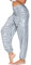 Nuofengkudu Damen Hippie Haremshose Yogahose mit Taschen Thai High Waist Yoga Hosen Leichte Dünn Boho Ethno Muster Strand Sommerhose Pumphose Freizeithose Einheitsgröße Y-Weiß
