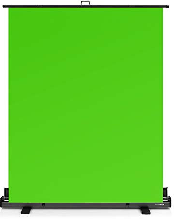 Green Screen Background With Stand, Chroma Key Screen, 71 × 59, Pop-up and Collapsible, Wrinkle Resistant Green Backdrop, Auto-Locking Frame, Dark Grey Case, Ideal for live Streaming and Gaming.
