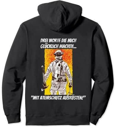 Atemschutz Feuerwehr Rückseite Feuerwehrmann Feuerwehrfrau Pullover Hoodie