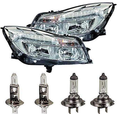 EISENFELS Bundle Set 106514465 erstellt mit Scheinwerfer rechts & links + Leuchtmittel H7 H1 kompatibel Insignia A Caravan G09