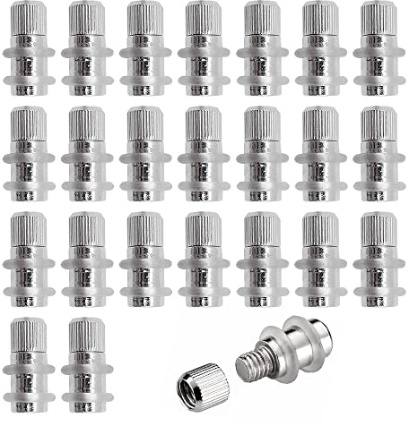 HLIWS 24 Pezzi 8mm mensola Supporto Perni,Perni per mensole armadio,con anello antiscivolo in silicone,per Mensola, Scaffalatura, Libreria, Mobili