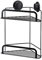 Croydex Stick 'n' Lock 2 Tier Corner Basket Matt Black
