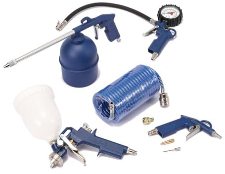 Air Compressor Accessories Tool kit Garage 8 Piece Compressed Air Set(All Blue