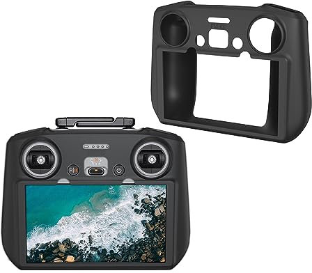 ZJRXM Mini 4 Pro/Air 3 RC 2 Schutzhülle aus Silikon für DJI RC 2 Fernbedienung, Weichem Silikon Schutzhülle Case für DJI RC 2 (Schwarz)