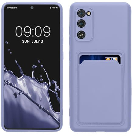 kwmobile Handyhülle kompatibel mit Samsung Galaxy S20 FE Hülle - Handy Cover mit Fach für Karten - in Lavendel