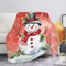 UOIMAG Merry Christmas Blankets Cute Snowman Xmas Blanket Microfiber Soft Sofa Blanket Bedding Throws for Kids Size L