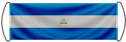Pixelforma Bandera de desplazamiento Bandera de Nicaragua 17x50cm