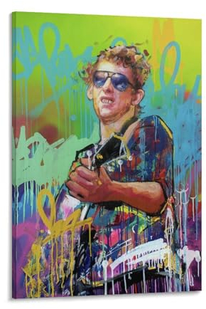 Kunstdruck auf Leinwand, Motiv: Shane Macgowan, Sänger, hochauflösender Druck, für Zuhause, Büro, Wandkunst, 60 x 90 cm, Rahmenstil