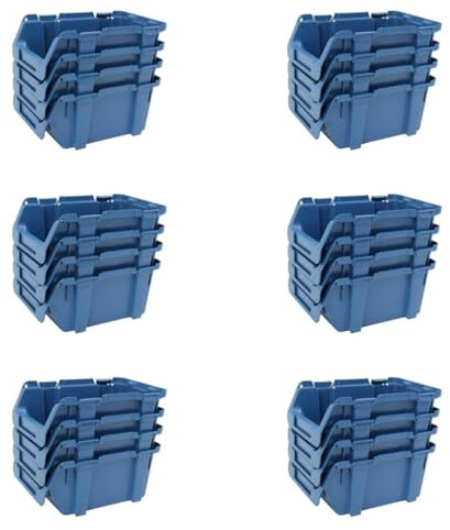 Tayg Packung mit 24 Schubladen aus Kunststoff, stapelbar Nr. 51, Organizer für Schrauben, Schubladen, Aufbewahrungsbox, rechteckige Kunststoffeimer, 17 x 10,7 x 8 cm