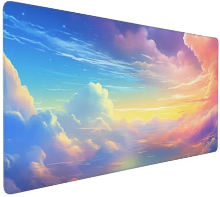 Colourful Clouds Gaming Mouse Pad (900 x 400mm) Extended Large Mouse Mat Desk Mat, Desk Protection Pad for Gaming Office Home