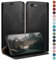 HUOUH for iPhone SE 2022/7/8/SE 2020 4,7 Wallet case with RFID Blocking PU Leather,Credit Card Holder,Flip Folio Book Phone cases Shockproof Cover Women Men for Apple 7 case Black