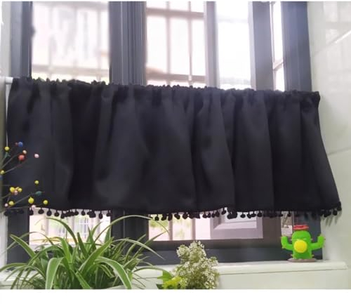 EDLE Schwarze Vorhänge for Schlafzimmer, Stangenvorhänge, Sonnenschirme for Wohnzimmer, (CH : 1300x40cm)