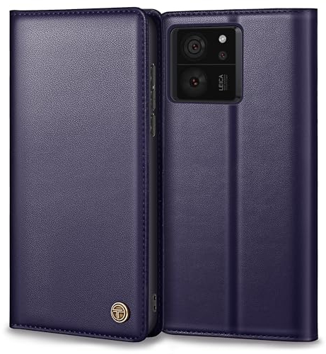 Handyhülle für Xiaomi 13T/13T Pro Hülle, Premium Lederhülle Schutzhülle Tasche für Xiaomi 13T Hülle Wallet Kartenfach Standfunktion Klappbar Flip Case für Xiaomi 13T Pro Hülle, Blau