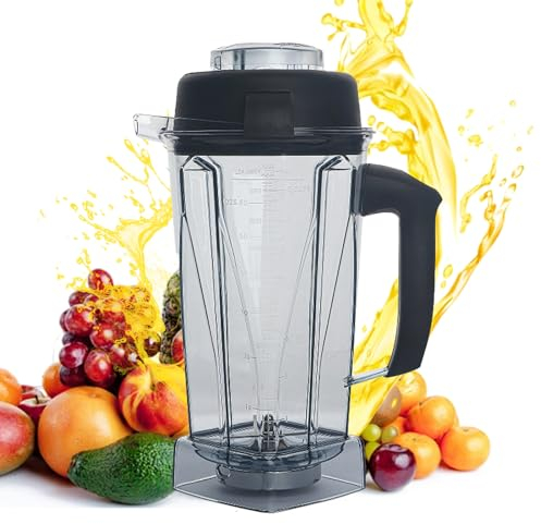 Para jarra de licuadora Vitamix de 64 onzas, repuesto para Vitamix 5200 5000 6500 7500 Pro500 750 Vita-Prep VM0101 VM0102 VM0103 VM0197 E310 320 Asy1 72 Clásico/Explorian/Commercial Series, etc. Vaso