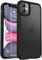 Kmofizle Funda para iPhone 11 con 2 Piezas Protector de Pantalla Cristal Templado, Carcasa iPhone 11 Protección contra Caídas Grado Militar Antigolpes, Fina Carcasa Translúcida Mate Trasera, Negro