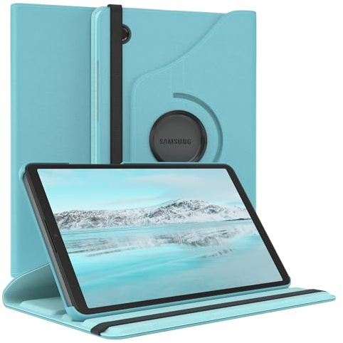 EAZY CASE - Tablet Hülle für Samsung Galaxy Tab A9 Schutzhülle 8,7 Zoll Smart Cover Tablet Case Rotationcase zum Aufstellen klappbar 360° drehbar mit Standfunktion Tasche Kunstleder in Blau