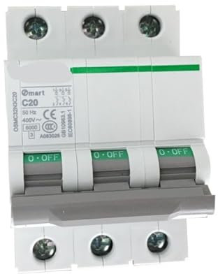 Tipo C 3P 20A 25A 32A Interruttore magnetotermico in miniatura Interruttore elettrico dell'aria 400VAC 50HZ 6KA 1 Pz(25A)