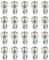 20 anclajes de montaje para pared hueca, M5 x 25, de metal resistente, para montaje en pared de yeso, yeso