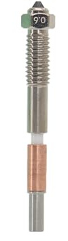 QIDI PLUS4 Bimetall-Düse, 2Pcs. Gehärtete Stahlspitze mit Kupferkörper für hohe Wärmeleitfähigkeit und Verschleißfestigkeit. Gleichmäßiger Extrusionsfluss, kompatibel for PLUS4(2pcs) (0.6mm)
