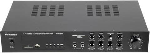 5 Kanal Audioverstärker, mit Bluetooth 5.0 – Hochwertige HiFi Verstärke Aluminiumlegierung in Schwarz für Heimkino, Karaoke und Multiroom-Systeme