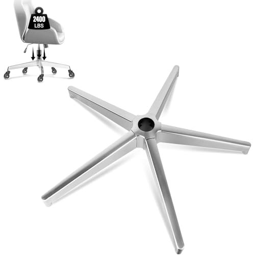 Base per Sedia da Ufficio, Base Girevole di Ricambio per Sedia da Ufficio, Robusta Sedia Girevole in Metallo, Ricambio Adatta per Ruote da 11 mm x 22 mm e Molla a gas da 50 mm