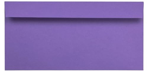 Kuvertwelt Umschläge, DIN Lang (220 x 110 mm), selbstklebend, Lila | Hochwertige Papierumschläge im 50er-Pack mit hoher Reißfestigkeit und langlebigem Haftklebestreifen.