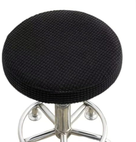 VEAI Elastische runde Barhockerbezüge 25-30cm/30-36cm, Waschbare Hockerbezug Sitzbezüge für runde Hocker - Pflegeleichter Stoff(1#,25-30cm)