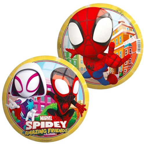 Marvel Spider-Man Gummiball 23 cm, leicht, FÜR DEN Strand, ZUM Spielen, ZUM VERGNÜGEN, ab 10 Monaten+ (Spider-Man)