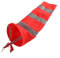 Windsack für meteorologische Anwendungen, für rotes Ripstop-Polyester, leichtes Design mit reflektierenden Schnüren und Metallclips (60 cm)