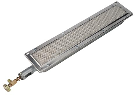 Sumsoctober Kompakter Infrarot-Keramik-Gasbrenner für BBQ-Grill, effizienter Outdoor-Grill-Gas-Kochkopf (44 x 9,5 cm)