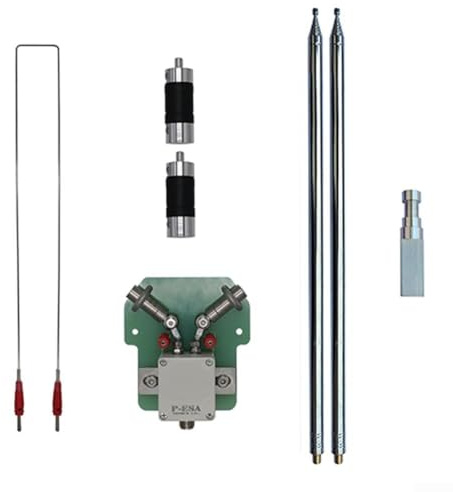 Antenne dipôle portable, DP200 14-54 MHz HF ondes courtes large bande 200 W en acier inoxydable télescopique en forme de V pour communication radio amateur (version 7M-54M)