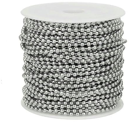 10 Meters Stainless Steel Ball Chain Gold Plate Bead Chain on Roll 1.5mm 2mm 2.4.0mm Ball Chain for Jewelry Making-Stainless Steel-2.0mm