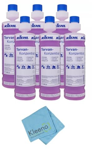 Unterhalts- und Wischpflegemittel - Reiniger - Nassreiniger - Oberflächenreiniger - Konzentrat Aktivreiniger für Oberflächen | mit Kleeno Microfasertuch (6 Liter)