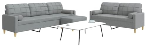 Frdhee Canapé Convertible Pas Cher,Ensemble de canapés 3 pcs Repose-Pied et Coussins décoratifs,Chaise Moumoute pour Salon, Appartement, Bureau, et Salle de Jeux