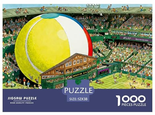Tennis Grand Slam Wooden Jigsaw Puzzle Waterproof 1000 Piece Puzzles for Adults Gifts Challenging And Brainteasing Educational Games