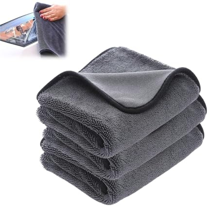 EAZHOP Ultra-Wipes Trockentuch, 3 Pcs Mikrofaser Handtuch, 30 * 30cm | Mikrofaser Trockentuc Fast Dry Auto Trockentuch, Water Jake Wundertuch, trockentuch dusche für Duschkabinen Auto Pflege