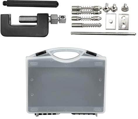 ZASCHMOY 12 Pcs Universal Motorcycle Chain Cutter Breaker Riveting Tool Set with Storage Box for ATV Dirt Bike