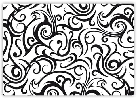 LYSCO Geschenkpapier Geschenke schönes Motiv schwarz weiße Ornamente Mustern (GES-503), in verschiedenen Motiven verfügbar (DIN B2 (700 x 500 mm) - 24 Stück)